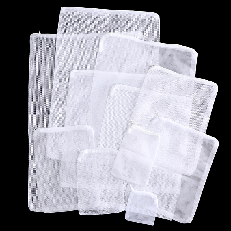 Aquarium Filter Bag Fish Tank Mesh Bag Zipper Net Pond Bio Ball Active Carbon