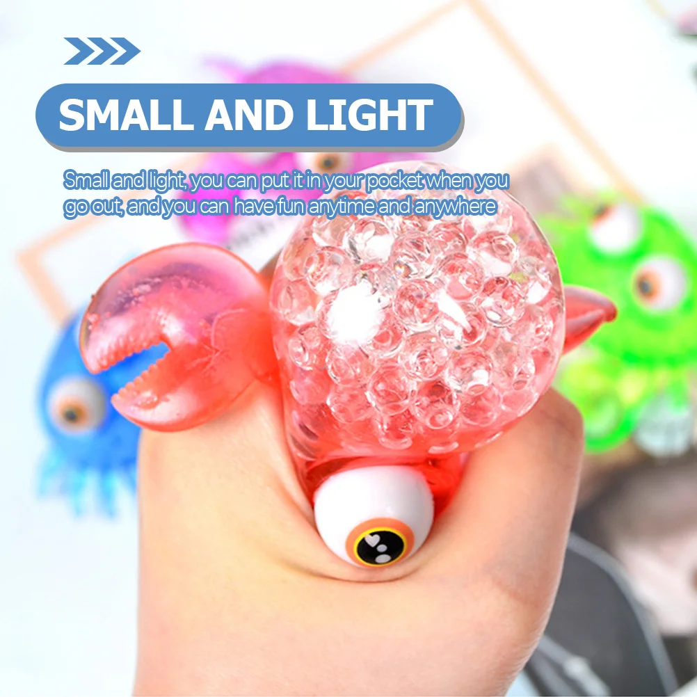 

3Pcs Wearresistant Pressure Relief Stress Release Crab Shaped Decompression Squeeze Portable Kids Supplies Adorable