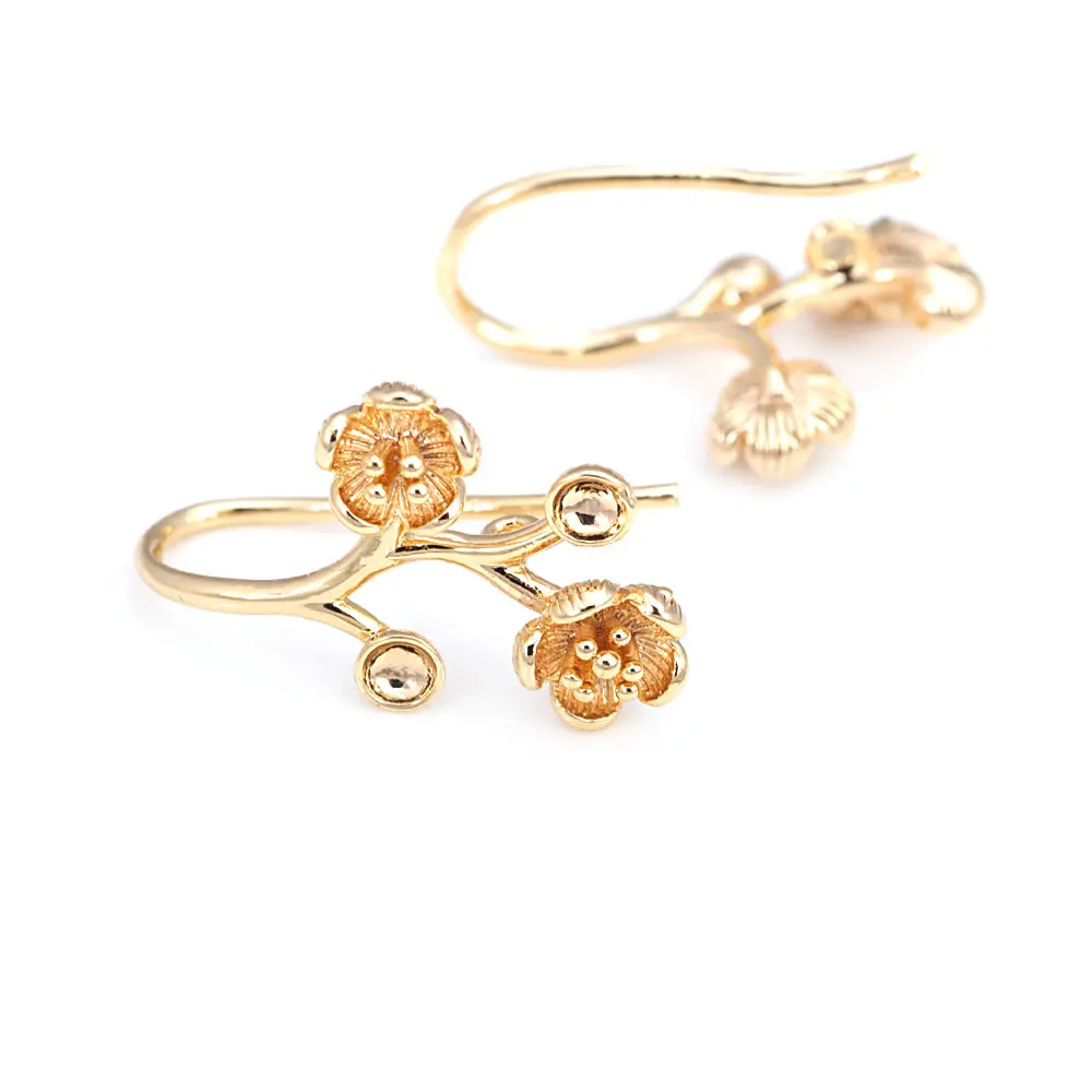 18K Gold Color Brass with Star Earrings Hooks High Quality Diy Jewelry Making Supplies Necklace Earrings Accessories for Women
