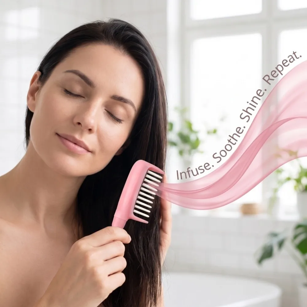 Multi-Function Mini Portable Head Applicator Anti-Frizz Hair Care Hair Firming Applicator Scalp Nourish Anti-Static