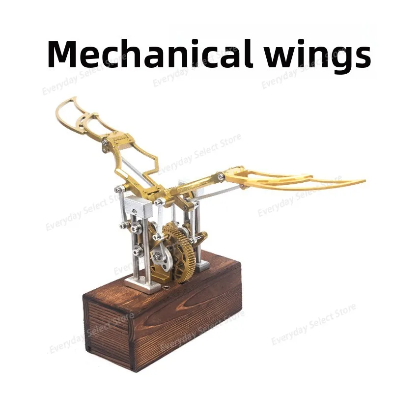 Creative Angel Wings, Personalized Retro‑Style Automatic Flapping Mechanical Tabletop Ornament, Home Office Stress Relief Decor