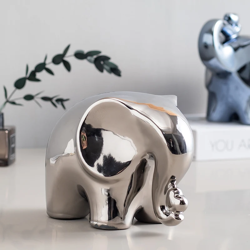 

Quality Lucky Ceramic ElephantBank Decoration for Living Room Office TV Cabinet Ornaments Decor Ideal Gift for Home DecorationEl