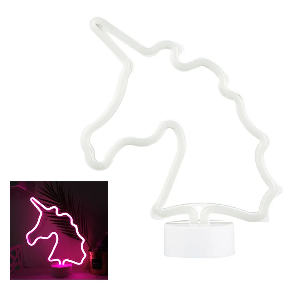 

Neon Decorative Lights Unicorn Shape LED Strips Infinite Tunnel Illusion Bookshelf Ornament Wall Hanging Lamp Small Night Lights