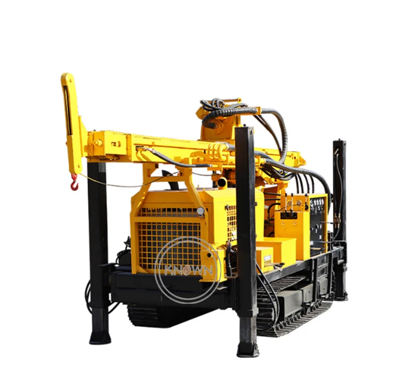 Construction Water Drilling Rig Machine Borehole Hydraulic Crawler Rock Borehole Drilling Machine DiggeFor Sale Trailer