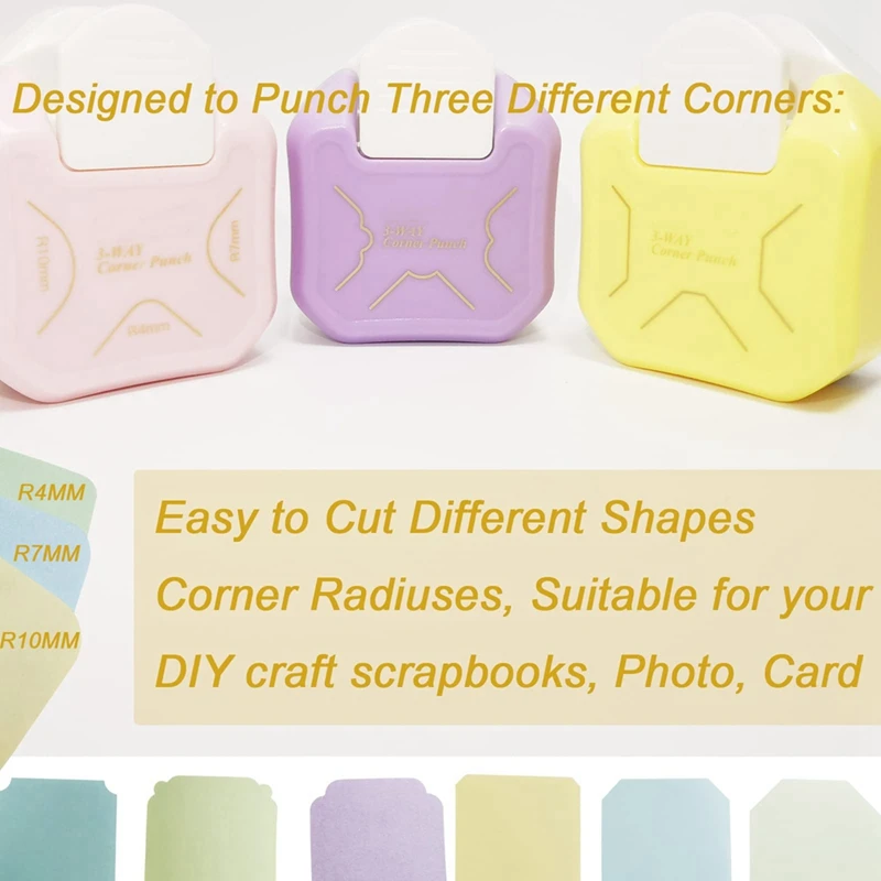3 Pieces Corner Punch Corner Cutter Creative Pattern Corner Punch For DIY Projects Scrapbooking Photocards Card Making