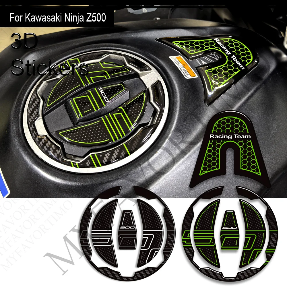 Z500 For kawasaki Ninja z500 Z 500 2025 2024 2023 2022 2021 3D Gel Motorcycle Tank Pad Gas Decal Fuel Tank Decorative Sticker