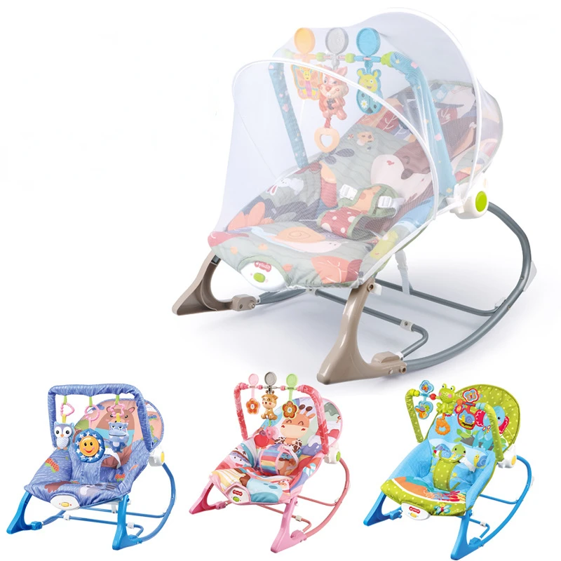 

0-3years Kids Load 15kg Multifunctional Baby Sleeping Rocking Chair Vibration Comfort Music Foldable Storage Bed Music New