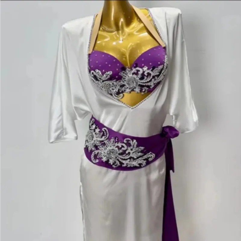 맞춤형 밸리 댄스 가운 공연 오리엔탈 댄스 의상 연습 드레스 밸리 댄스웨어