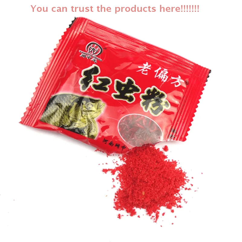 

1Bag Fishing Bloodworm Powder Fish Buster Carp Natural Bait Boillie Blood Worm Flavor Additive Fishing Lure