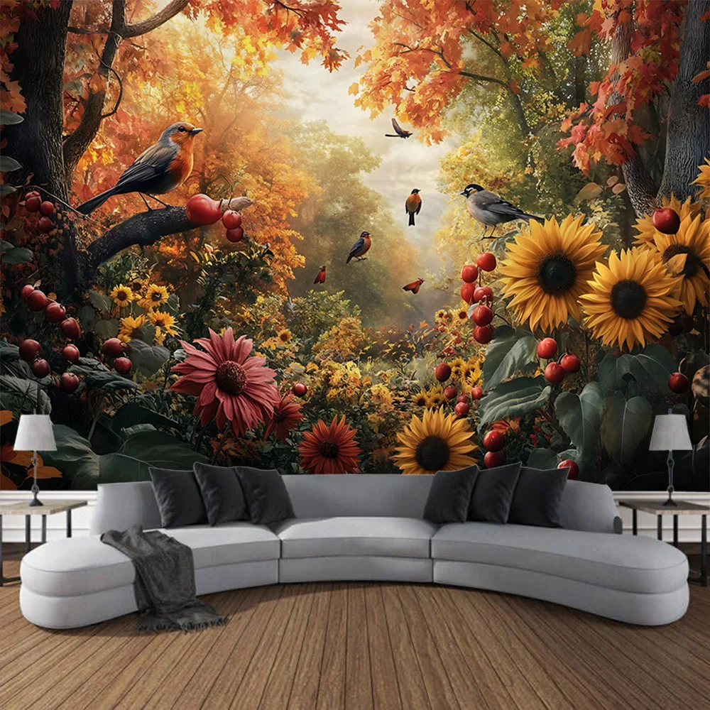 

Jungle flowers, birds, plants, tapestries, wall hung rooms, decorative aesthetics, home wall decorations, yoga mats, bed sheets