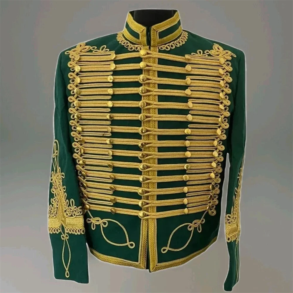 

Hussars Napoleonic Men's Jacket Uniform Cosplay Military Officers Coat Hendrix Pipe Band Costume