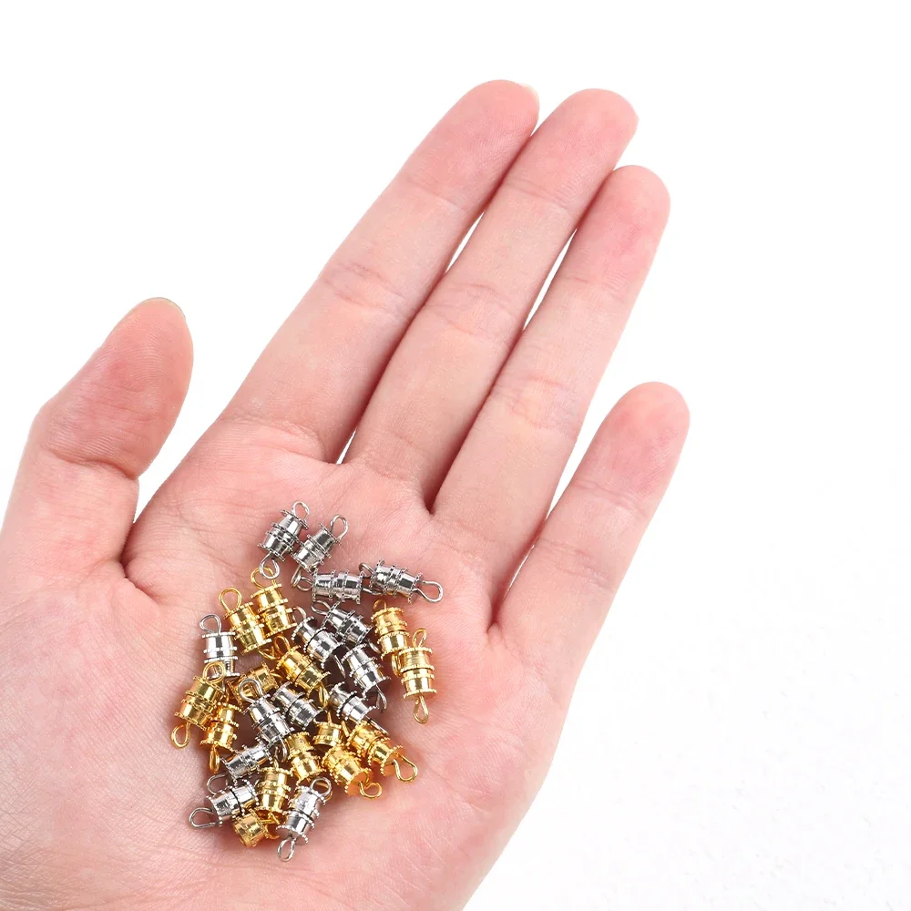 

20pcs/lot Screw Clasps Connectors Cylinder Fasteners Buckle Closed For Diy Jewelry Making Finding Supplies Accessories Bracelet