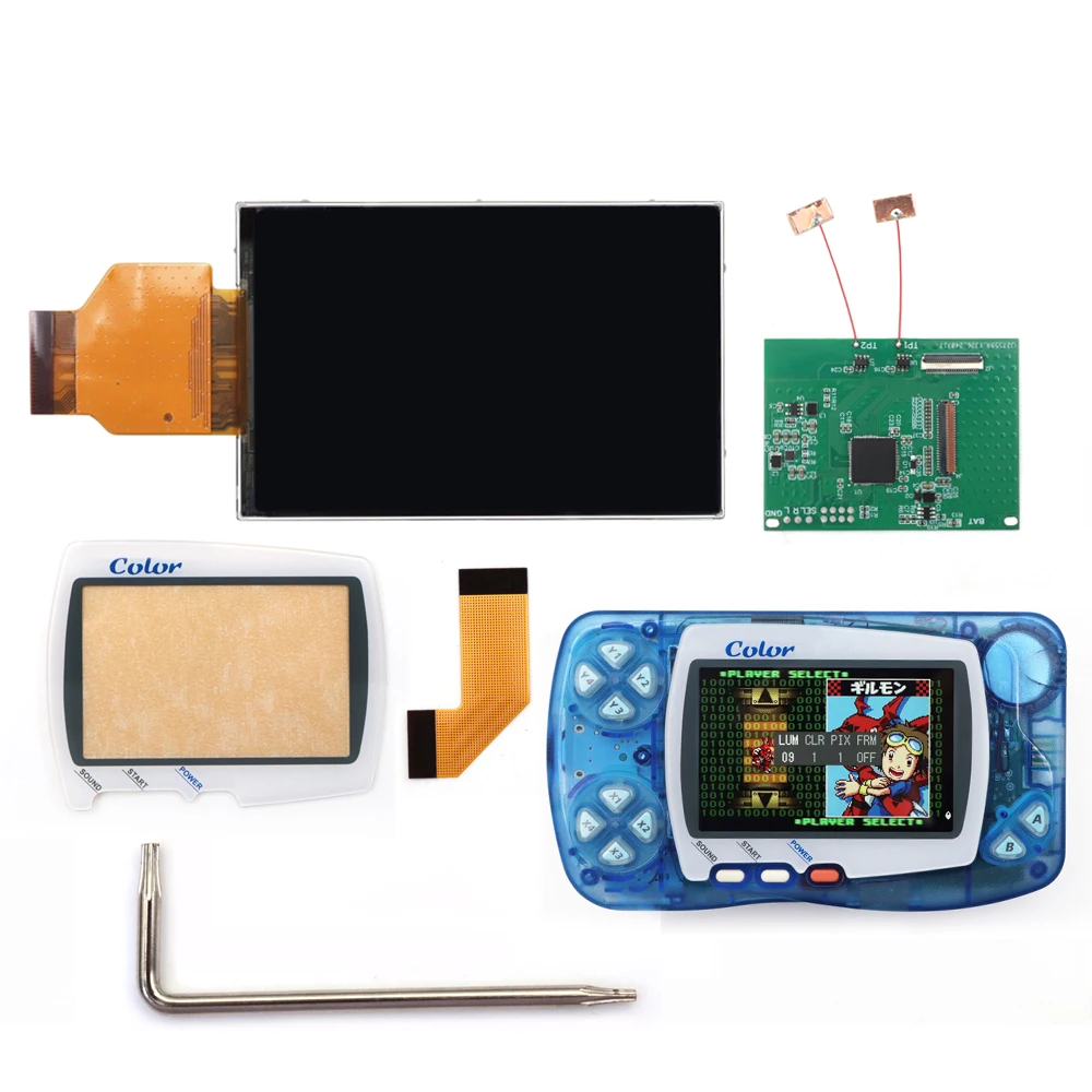 

Комплекты яркости подсветки ЖК-экрана WSC IPS для Bandai Wonder Swan Color WSC со встроенным экранным меню