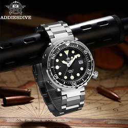 ADDIESDIVE Man Automatic Mechanical Watch NH35 Sapphire Crystal Calendear Function Male Watches 300M Dive C3 Luminous WristWatch