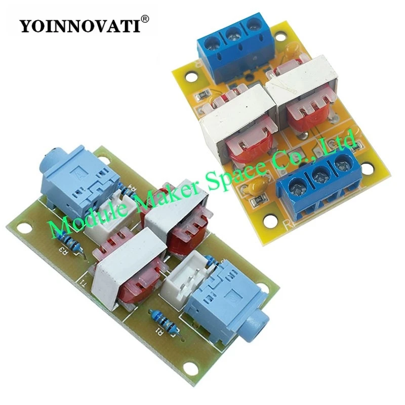 1pcs XH-M372 Stereo Audio Isolator Vehicle Common Ground Loop Suppressor Interference Noise Isolation Module Transformer Coupler