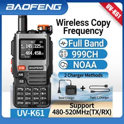 Baofeng UV-K61 Walkie Talkie Air Band Wireless Copy Frequency Type-C 999CH Full Band NOAA UV-5R Upgraded UV-K6  Two Way Radio