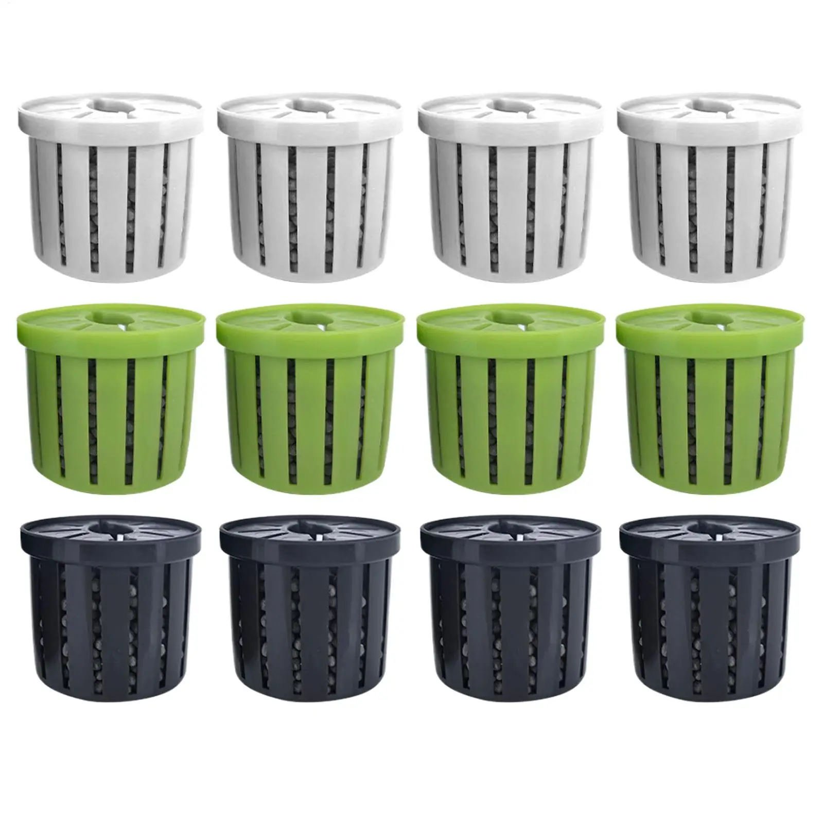 4 Stück Aquarium-Pflanzentöpfe mit Schwamm-Saugnäpfen, atmungsaktiv, wasserdurchlässig, für Zuhause, Fischbecken, Pflanzentöpfe, Halter – Detail 1