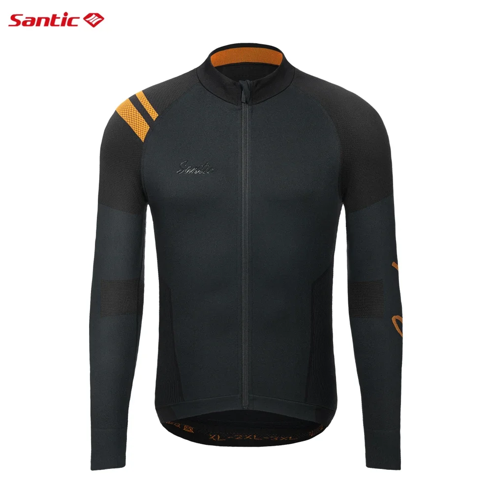 Santic Heren Wielertrui Lente Herfst Naadloze Lange Mouwen Fietskleding Outdoor Sneldrogend MTB Wegrijden Fietsshirt
