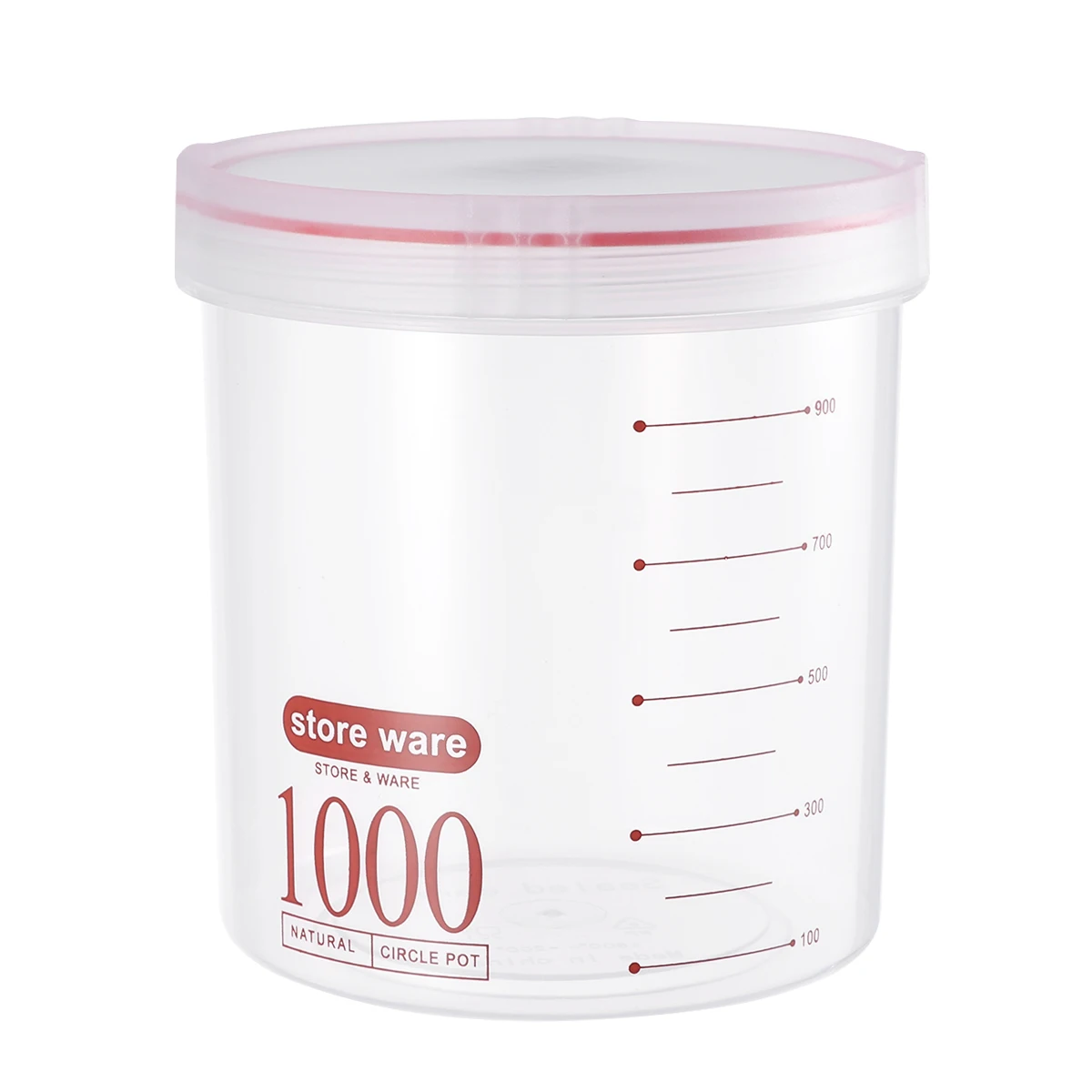 

1000 ML Food Storage Containers Airtight Plastic Canister Sealed Tanks Clear Bottles Snack ganizer