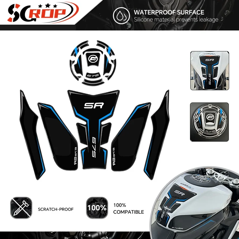 

New Motorcycle Anti slip Sticker For 675SR-R 675 SR 2024-2025 Oil Fuel Tank Pad Side Knee Decal Kit Accessories 675sr 675sr-r