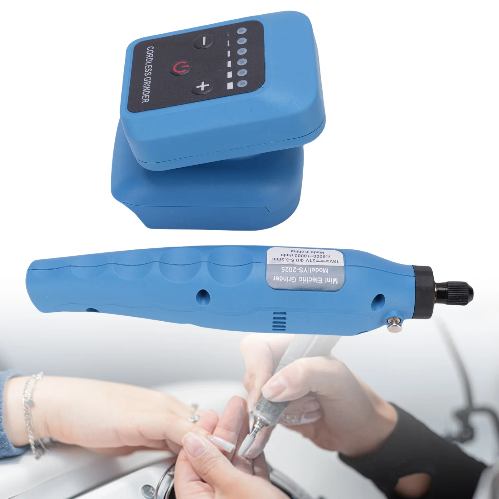 

Electric Die Carving Tool Rechargeable 6000 To 18000RPM Electric Die Drill 6 Speeds Adjustable Cordless for Polishing