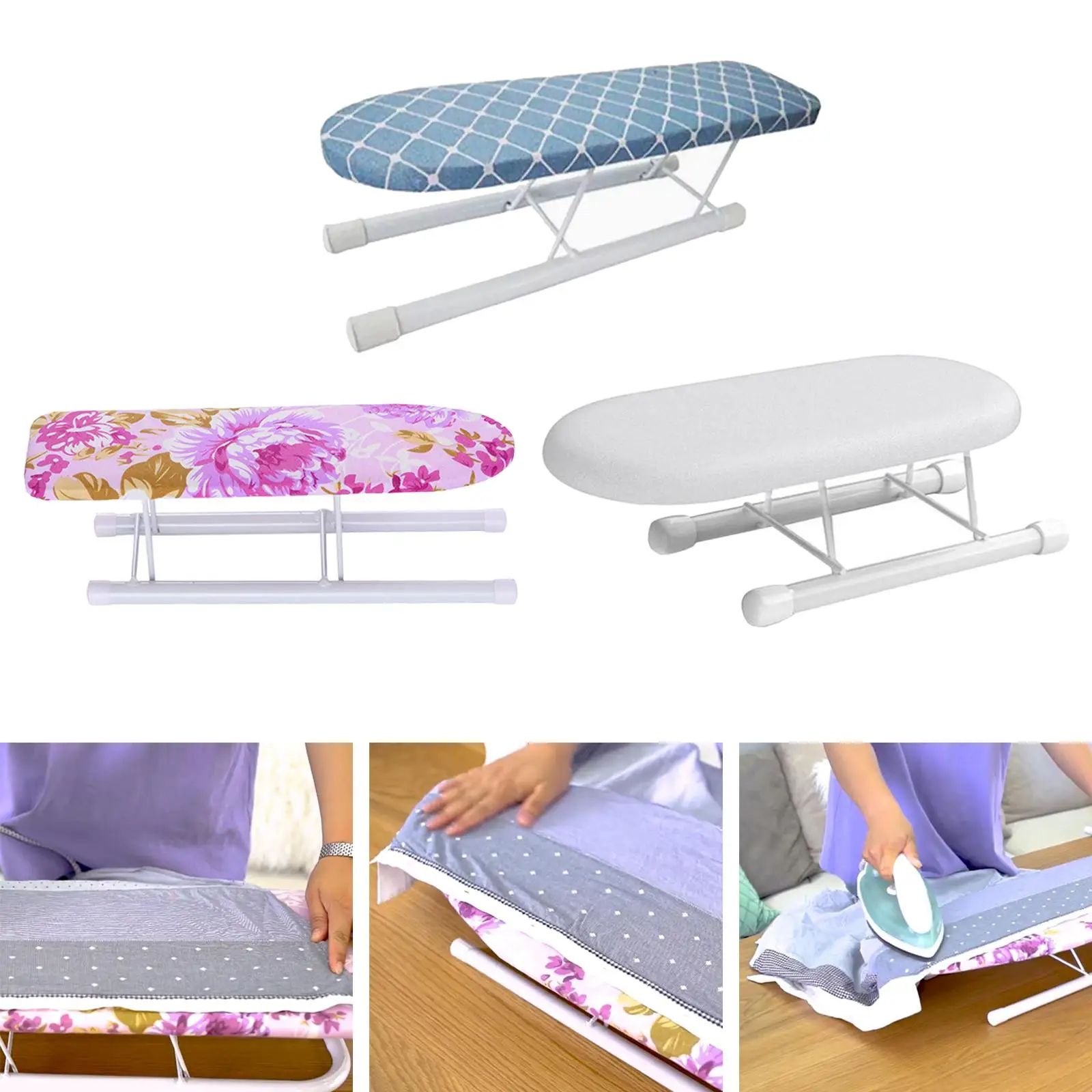 Portable Mini Ironing Board Ironing Cuffs Neckline Sleeve Non Slip with Folding