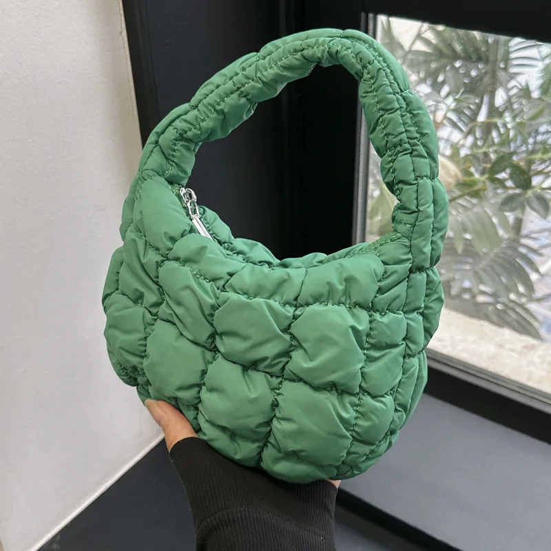 Puffer Tote Bag for Women Shoulder Bubbles Cloud Bag Winter Puffy Handbag Purse Top Handle Bag Designer Pleated Clutch Bag