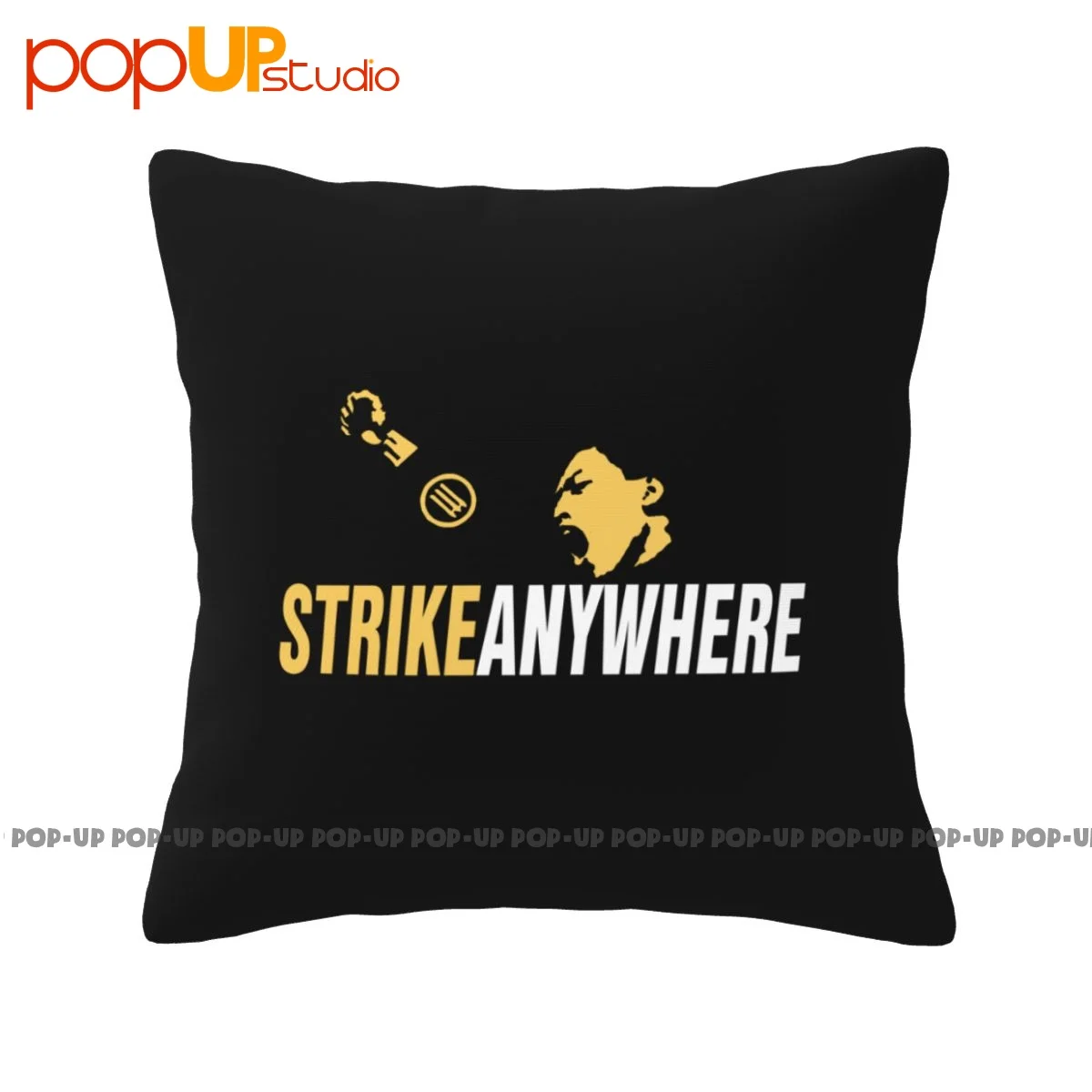 Square Strike Anywhere 2004 Punk Kbd Inquisition Afi Thrice Refused Nofx Samiam Pillowcase Throw Pillow Cover Home Decor