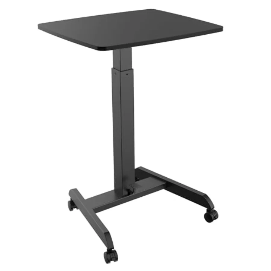 

Mobile Workstation Cart for Home Office Classroom: Adjustable Height 29.644.2 23.6x20.5 Top Steel Frame Matte Black Smooth-Roll