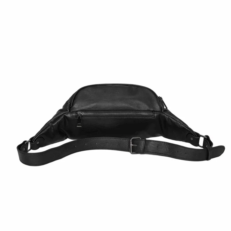 Bolso de pecho con diseño de insignia, bolso de hombro para hombre, moda urbana, bolso de pecho de cuero para hombre, bolso de pecho informal para