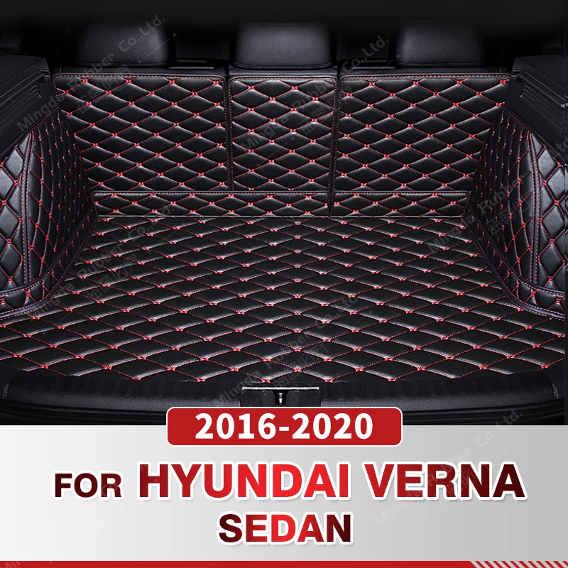 

Auto Full Coverage Trunk Mat For Hyundai Verna Sedan 2016-2020 19 18 17 Car Boot Cover Pad Interior Protector Accessories