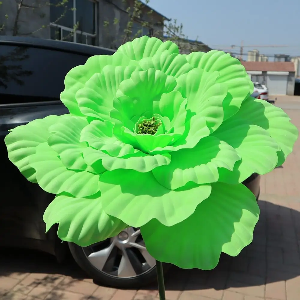 50cm PE Artificial Peony New Giant Photo Props Fake Flowers Window Display Flower Show Props Simulation Peony Flower