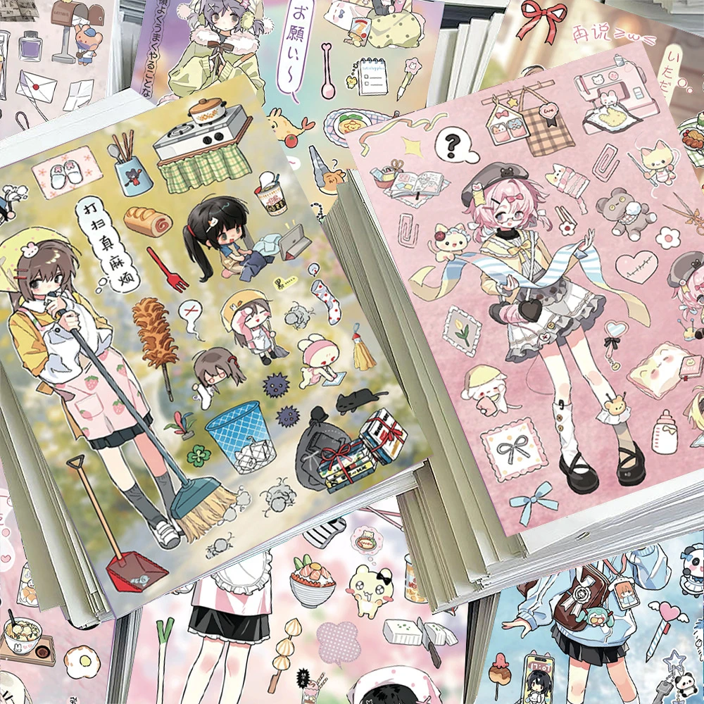 Laptop Accessories Girly - 16枚入り、かわいらしい女の子のグラフィティステッカー。癒やし効果のある食べ物をモチーフにした、インスタ映えするデザイン。DIYでギター、スマートフォン、ノートパソコン、スーツケース、水筒、スケートボードなどに貼って楽しめます。 ﻿