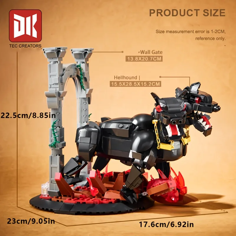 Hell Gate – Puzzle d'éclairage pour chien à trois têtes, blocs de construction scientifiques et éducatifs, jouets d'assemblage pouvant être utilisés comme ornements et cadeaux