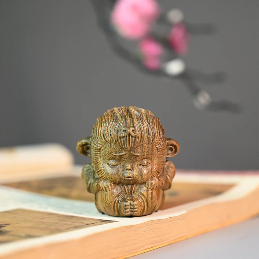 

Monkey Incense Holder Retro Woodcarving Aromatherapy Ornament For Living Room Bedroom Decor Wood Stick Holder Tabletop