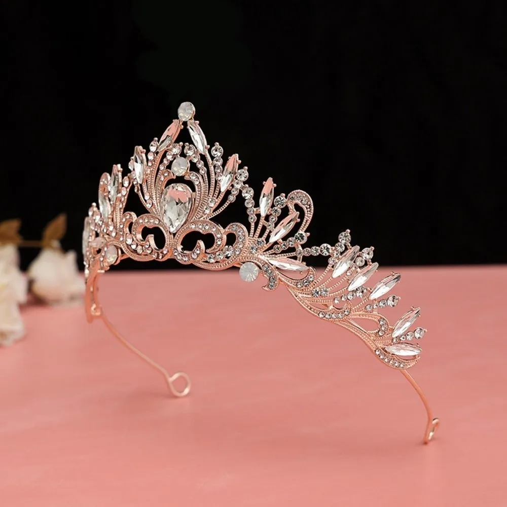 خمر الباروك تاج العتيقة برونزية لامعة اليونان القديمة تيارا سبيكة أغطية الرأس الأميرة حجر الراين تيارا عيد ميلاد رئيس المجوهرات