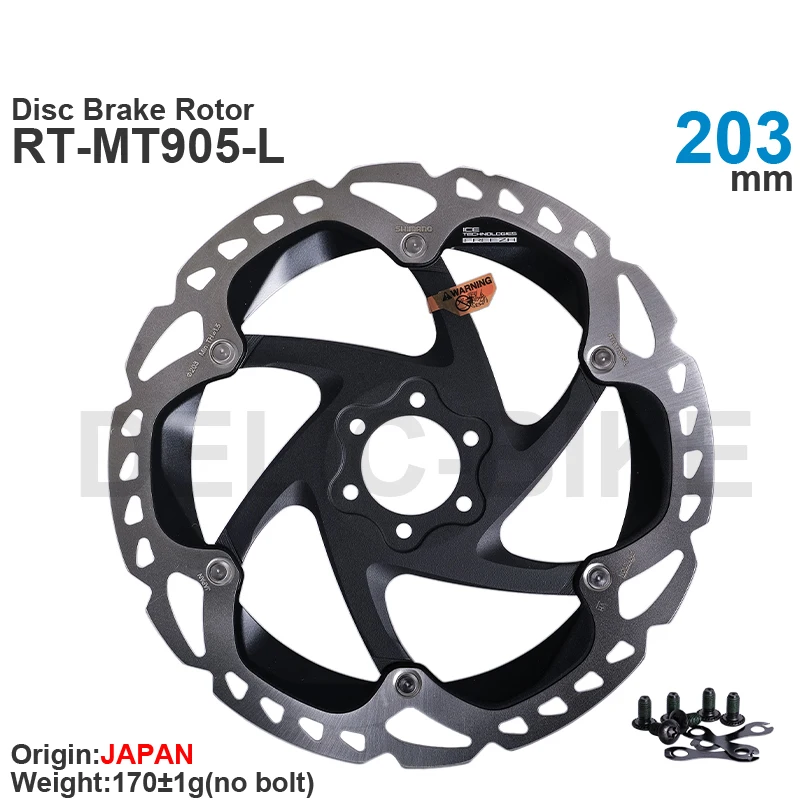 SHIMANO - 6-Bolt Type - Disc Brake Rotor  RT-MT905 - ICE TECHNOLOGIES FREEZA - 203/180 mm