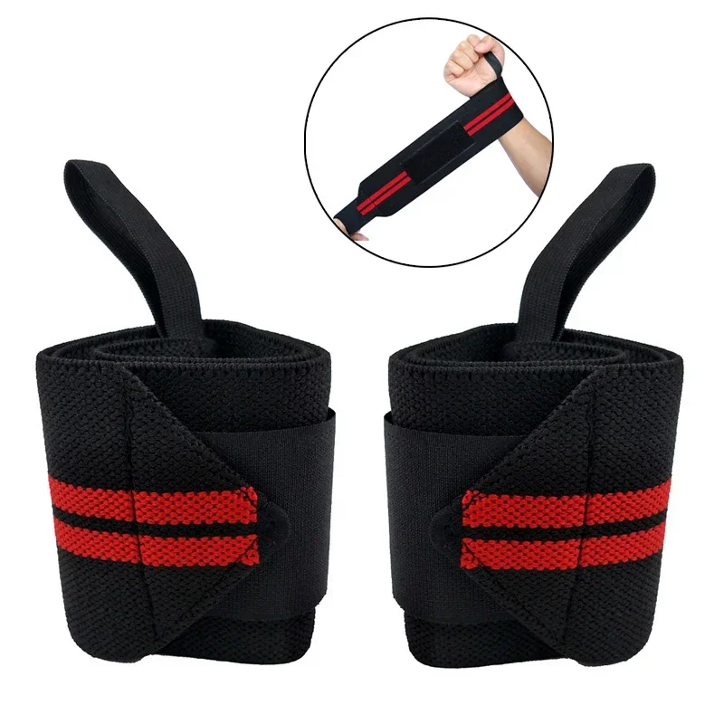 1 Pair Gym Adjustable Bandages Wrist Brace Weightlifting Wristbands Wrist Protector Brace Support Professional Sport Wrist Strap