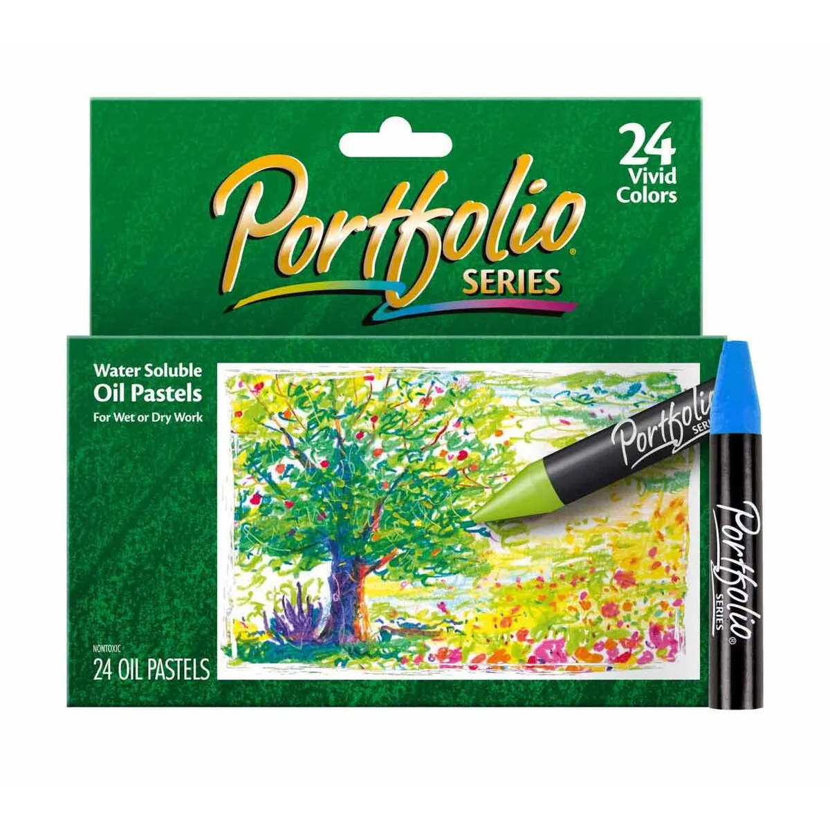 مجموعة حافظة الباستيل الزيتية من Crayola ، قابلة للذوبان في الماء ، قد تختلف الألوان ، عدد 24 ، 52-،