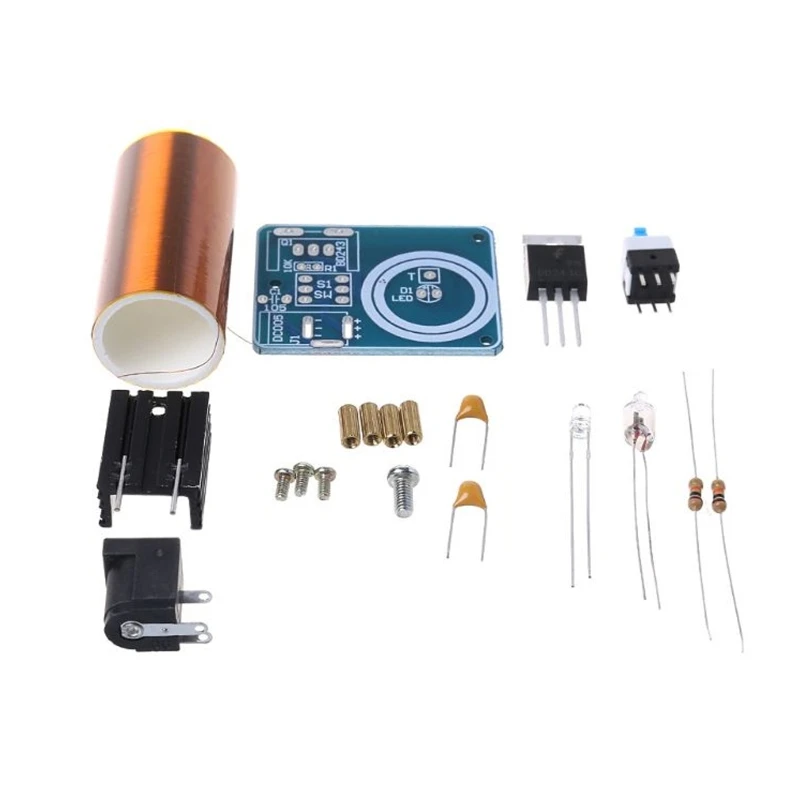 9-12V BD243 Mini Tesla bobine Kit électronique bricolage pièces sans fil Transmission bricolage ensemble de cartes 10166
