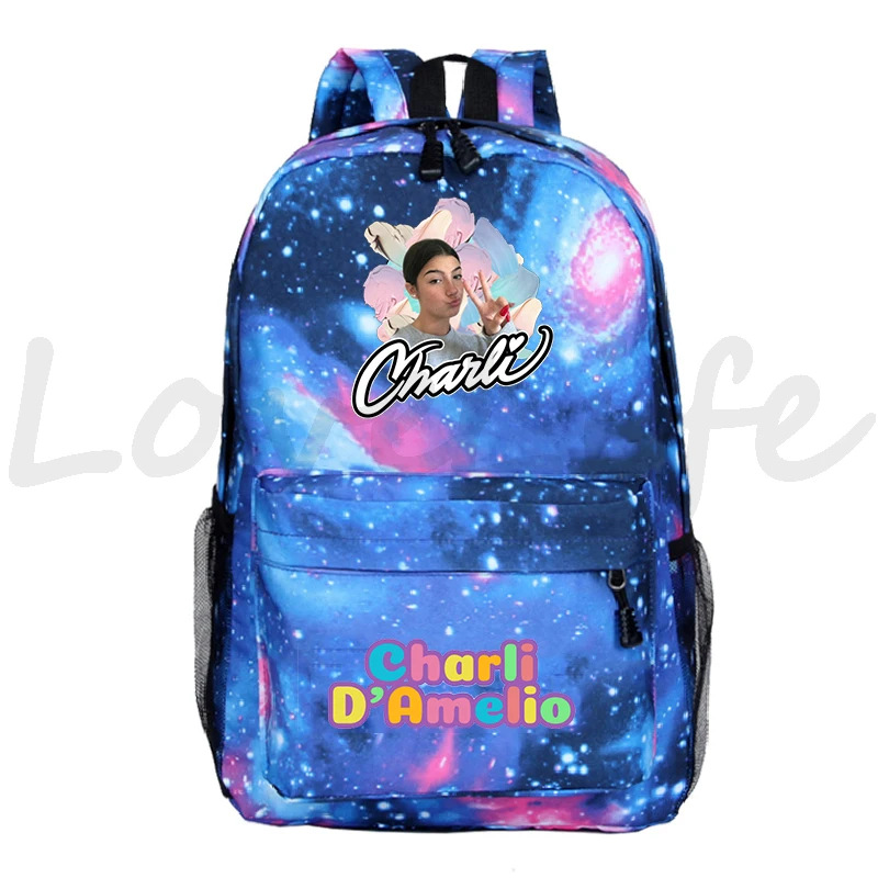 Mochila Charli Damelio Rugzak Vrouwelijke Rugzakken Casual Rugzakken School Book Tassen Voor Tienermeisjes Jongens Rugzak Schooltas