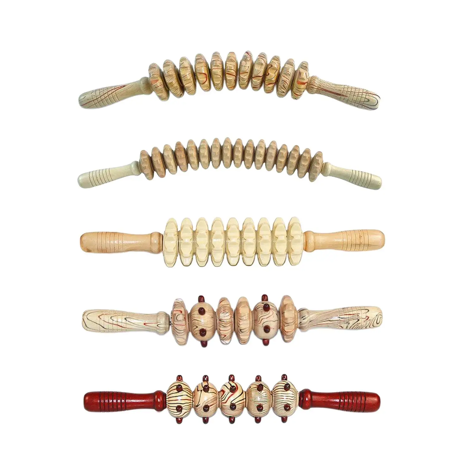 Wooden Massage Roller Gifts Handheld Roller Massager for Belly Abdomen Back