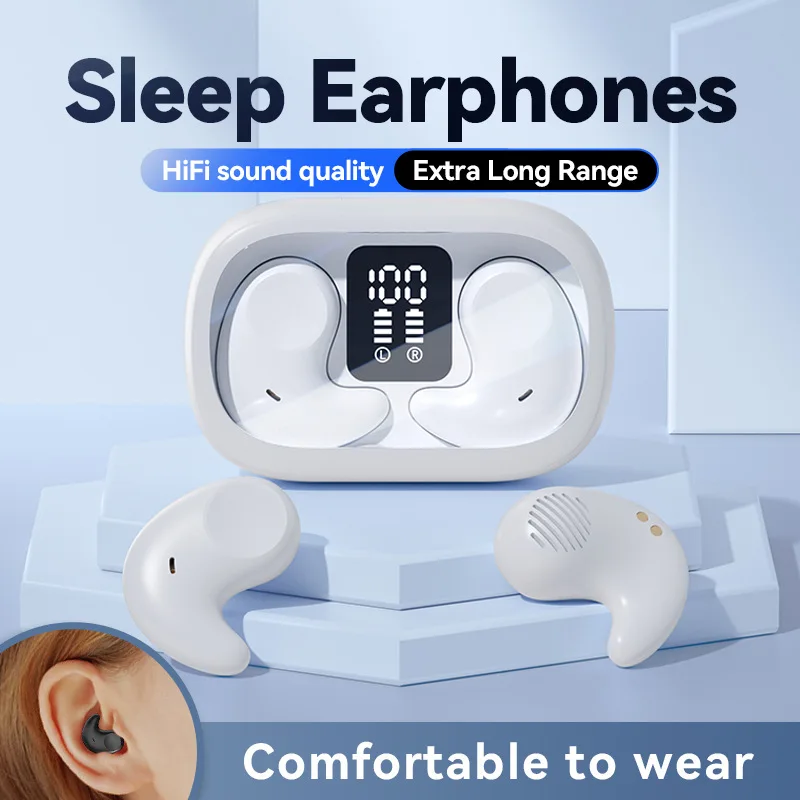 M51 Mini Sleeping Sleep Private Mode Headset TWS Noise Cancelling Bluetooth Headset Factory