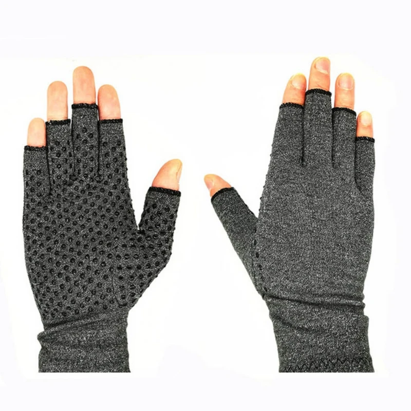 Compression Arthritis Gloves Half Finger Lightweight Breathable Wrist Gloves  Anti Arthritis Therapy Pain Joint Relief Handwear