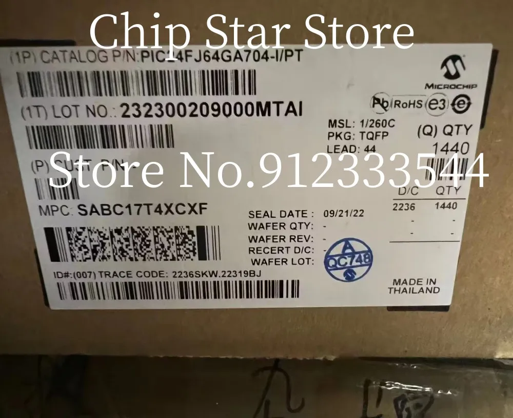 

2-50pcs PIC24FJ64GA704-I/PT PIC24FJ64GA704 TQFP44 16 Bit MCU Microcontroller 100%New And Original