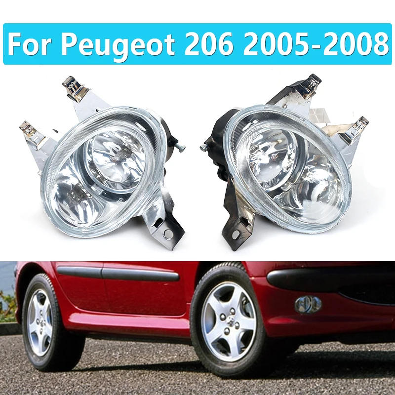 

Для Peugeot 206 2005 2006 2007 2008 Автомобильная передняя противотуманная фара Противотуманная фара Передний бампер Лампа отражателя Противотуманная фара