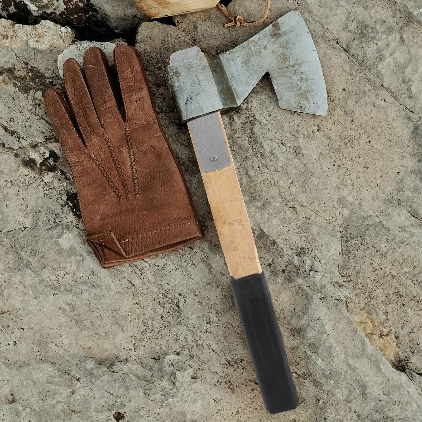 استبدال مقبض الفأس شديد التحمل، هيكل طويل مناسب لمختلف المحاور، مقبض غير قابل للانزلاق لإصلاح قبضة الفأس المكسورة #6