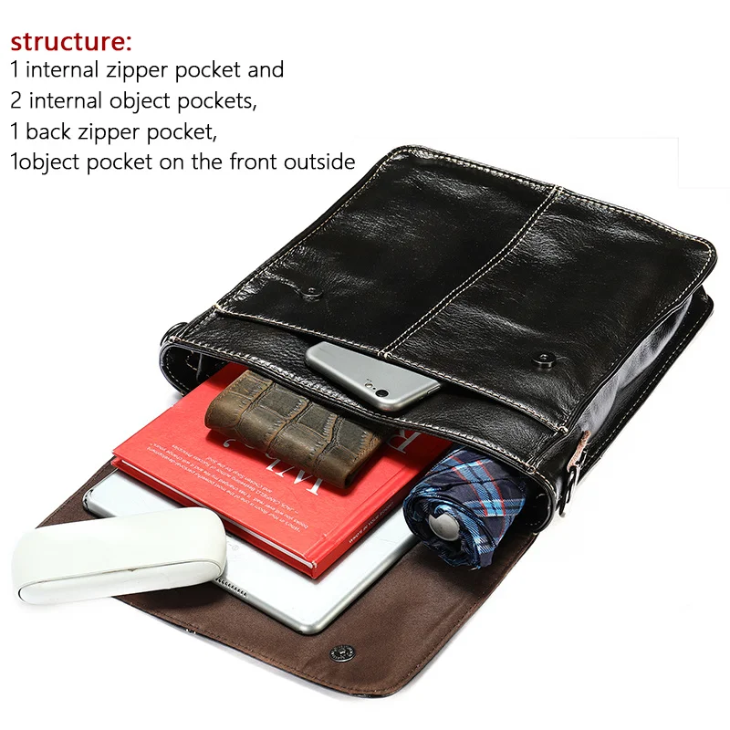 Men\'s Shoulder Bags Husband Genuine Leather Man Messenger Crossbody Bags for Men Bag Leather Cover Male Designer Bag 8821