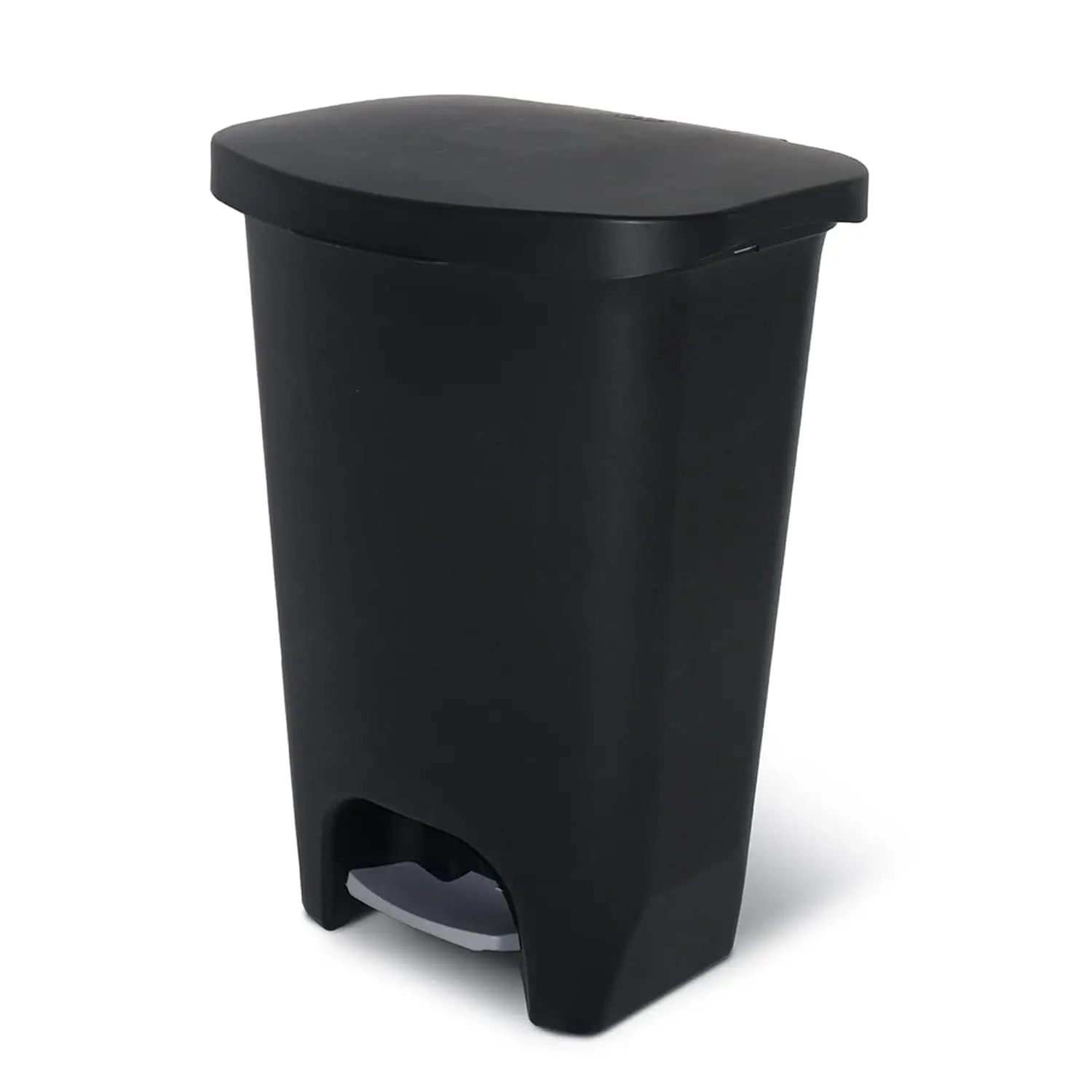 

Plastic Kitchen Waste Bin with Odor Protection of Lid | Hands Free with Step On Foot Pedal and Garbage Bag Rings, Black