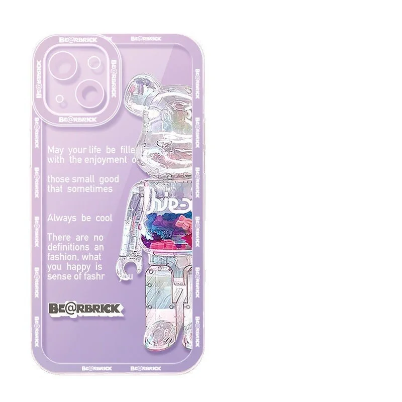 Fall iPhone Violent Bär Fall Für iPhone 14 Pro Max 13 12 11 X XR XS 7 8 Plus SE 2022 MiNi Stoßfest Transparent Weiche Abdeckung